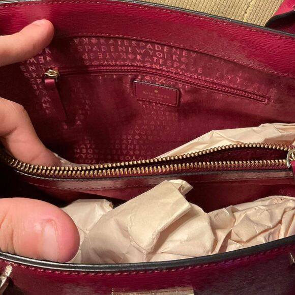Deep Red Kate Spade Leather Purse - Picture 3 of 3